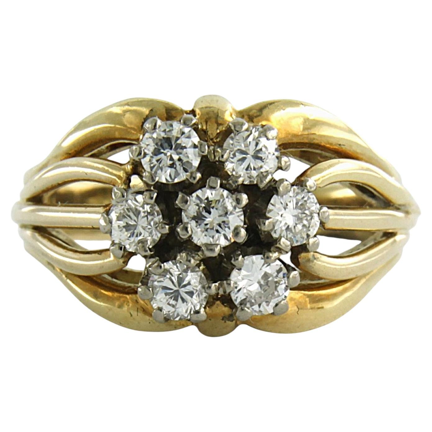 Ring mit Diamanten im Brillantschliff bis zu 0,60ct 14k Gold 7,9 Gramm