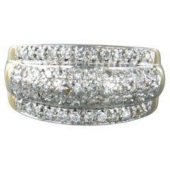 Ring with brilliant cut diamonds up to 0.60ct 18k gold 5.4 grams