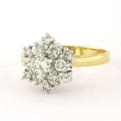 Anello con diamanti taglio brillante fino a 0,60ct in oro 18k 7,9 grammi