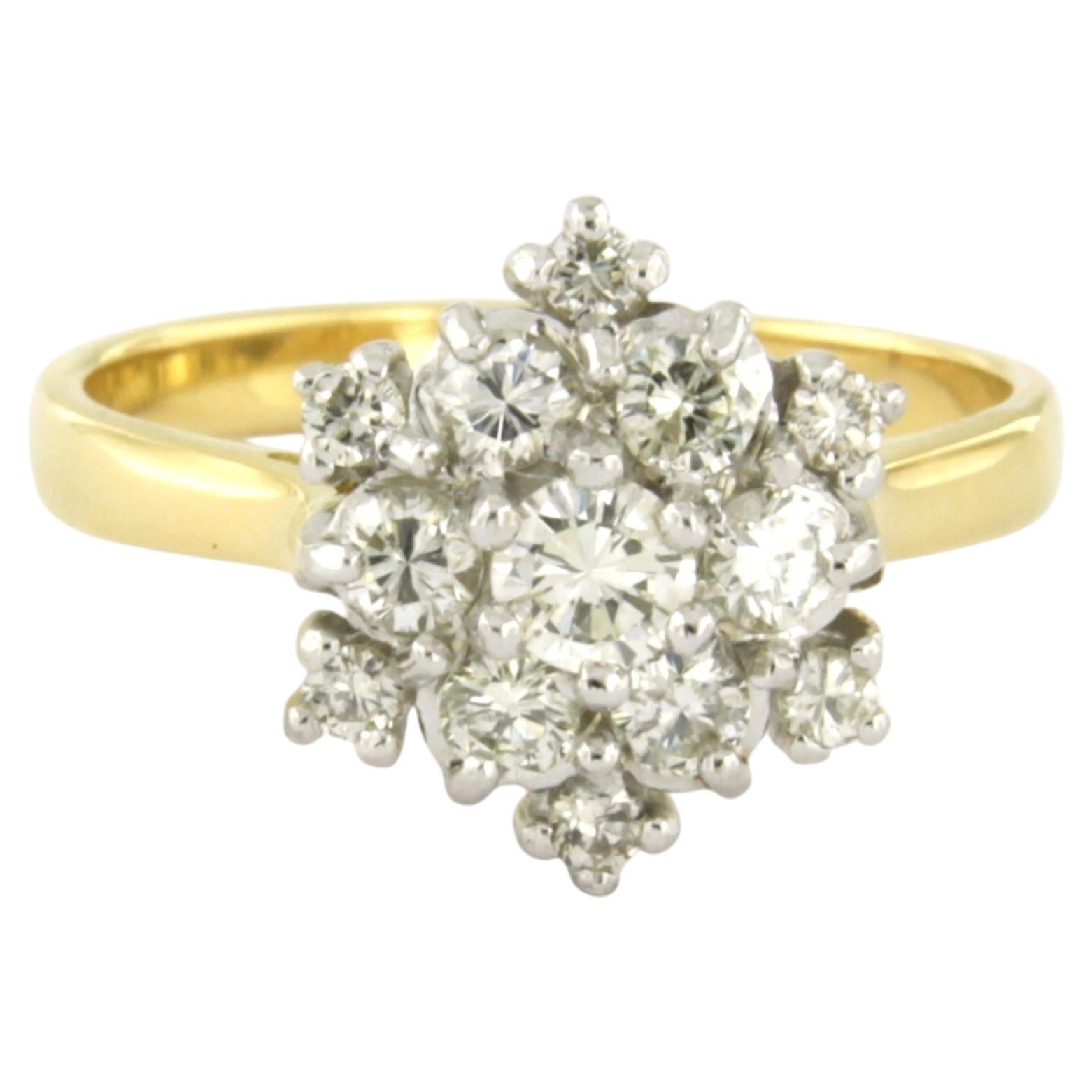 Ring mit Diamanten im Brillantschliff bis zu 0,60ct 18k Gold 7,9 Gramm