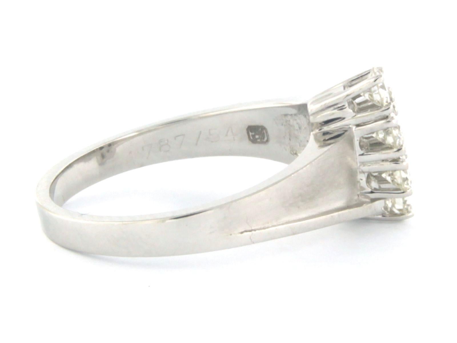 Anello in oro bianco 18k con diamanti taglio brillante. 0,60ct - F/G - VS/SI - misura dell'anello U.S. 8 - EU. 18.25

Descrizione dettagliata

la parte superiore dell'anello è larga 1,2 cm e alta 6,3 mm

Misura dell'anello US 8 - EU. 18.25, l'anello