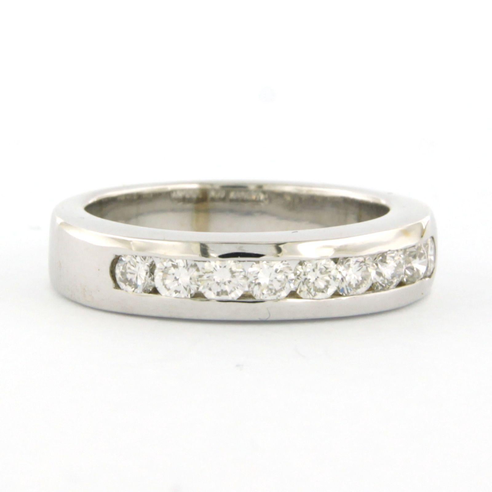 Ring with brilliant cut diamonds up to 0.60ct 18k white gold 7.8 grams (Moderne) im Angebot