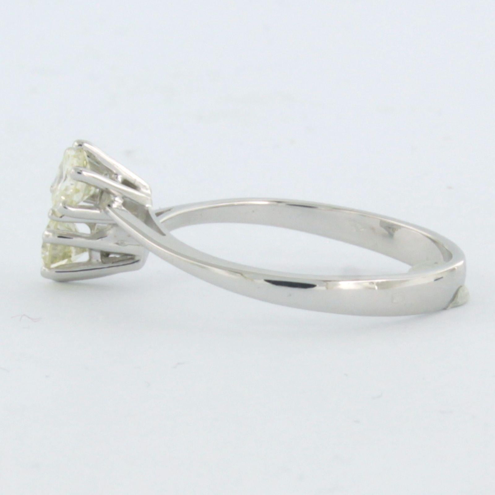 Anillo con diamantes talla brillante de hasta 0,60 ct Oro blanco de 18k en venta 1
