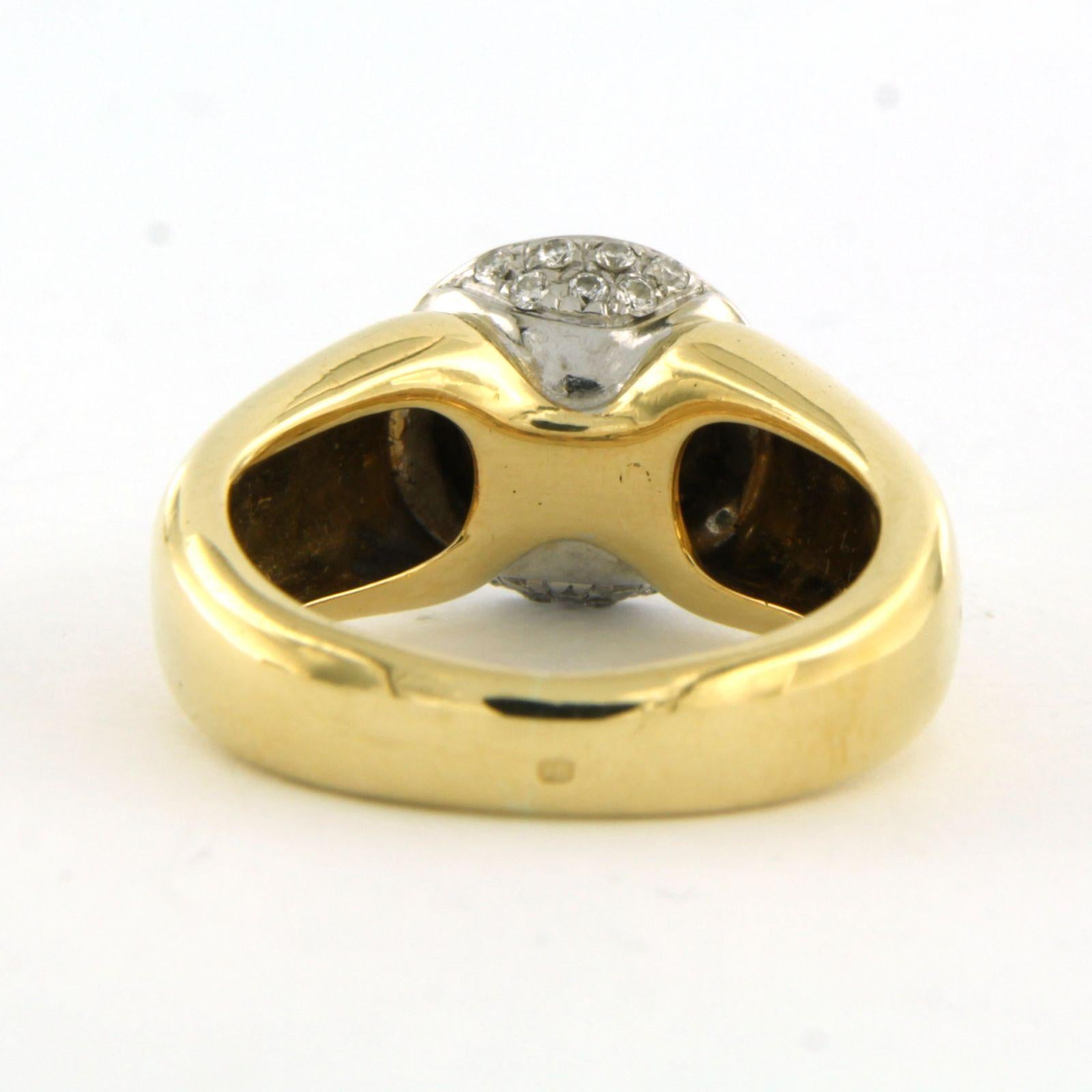Ring mit Diamanten im Brillantschliff bis zu 0,70ct -11,3 Gramm - 18k Bicolor Gold im Angebot 1