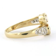 Ring with brilliant cut diamonds up to 0.70ct 14k gold 5.8 grams