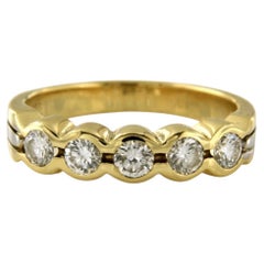 Ring mit Diamanten im Brillantschliff bis zu 0,70 Karat, 18 Karat Gold, 7,7 Gramm