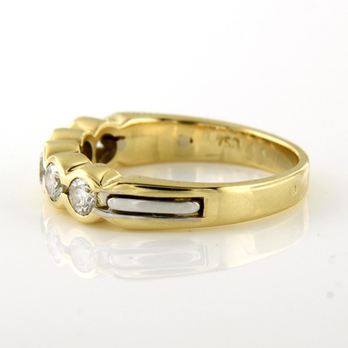Women's Ring with brilliant cut diamonds up to 0.70ct - 5.7 grams - 18k gold For Sale
