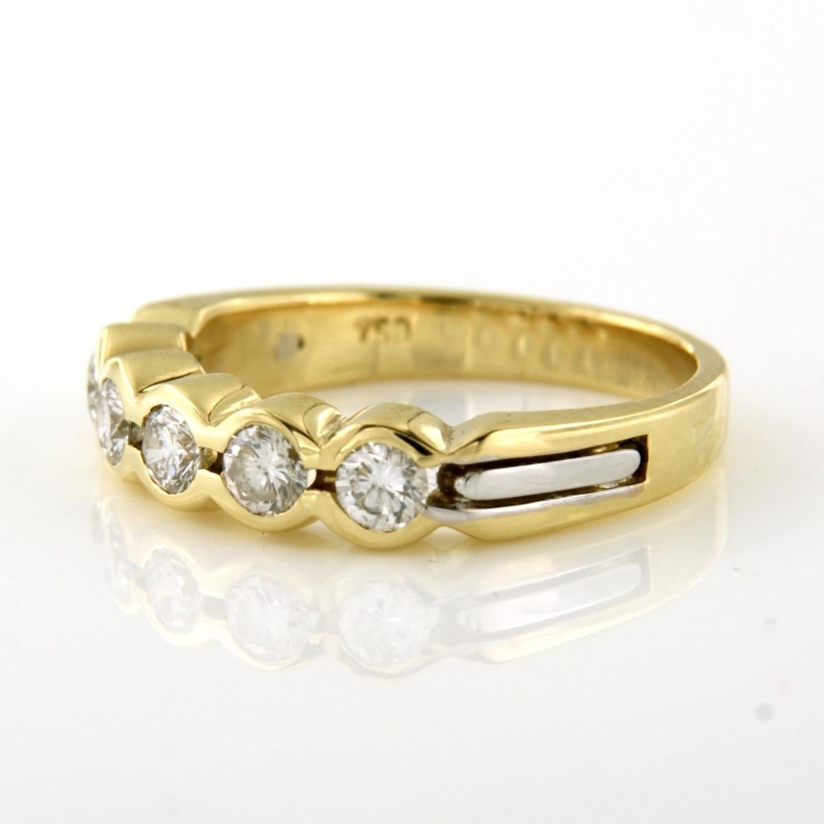 Ring with brilliant cut diamonds up to 0.70ct - 5.7 grams - 18k gold For Sale 1