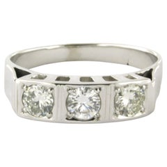 RIng with brilliant cut diamonds up to 0.75ct 14k gold 3.4 grams