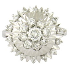 Bague avec diamants taille brillant jusqu'à 0,75ct Or 18k 6,1 grammes