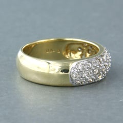 Ring with brilliant cut diamonds up to 0.80ct 14k gold 6.8 grams