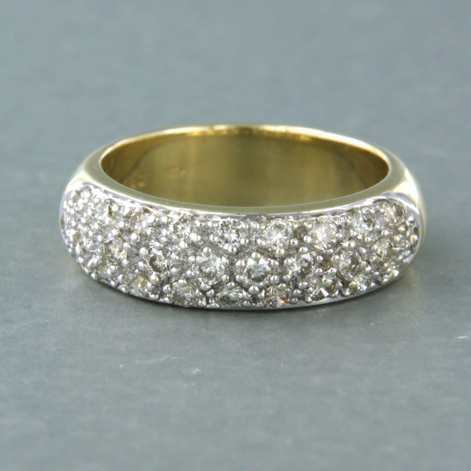 Bague avec diamants taille brillant jusqu'à 0,80ct Or 14k 6,8 grammes en vente 1