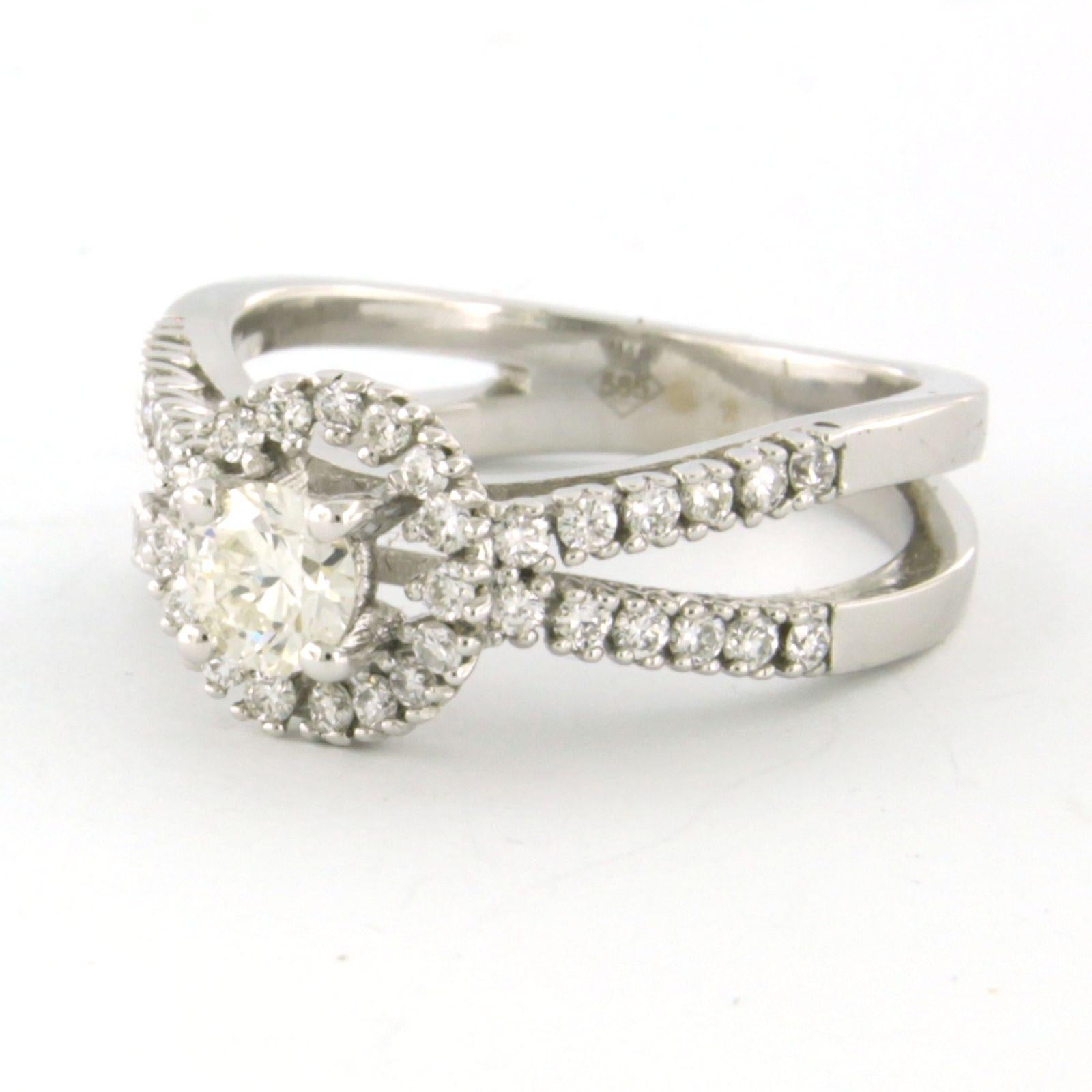 Ring mit Diamanten im Brillantschliff bis zu 0,81ct 14k Gold 5,0 Gramm Damen im Angebot