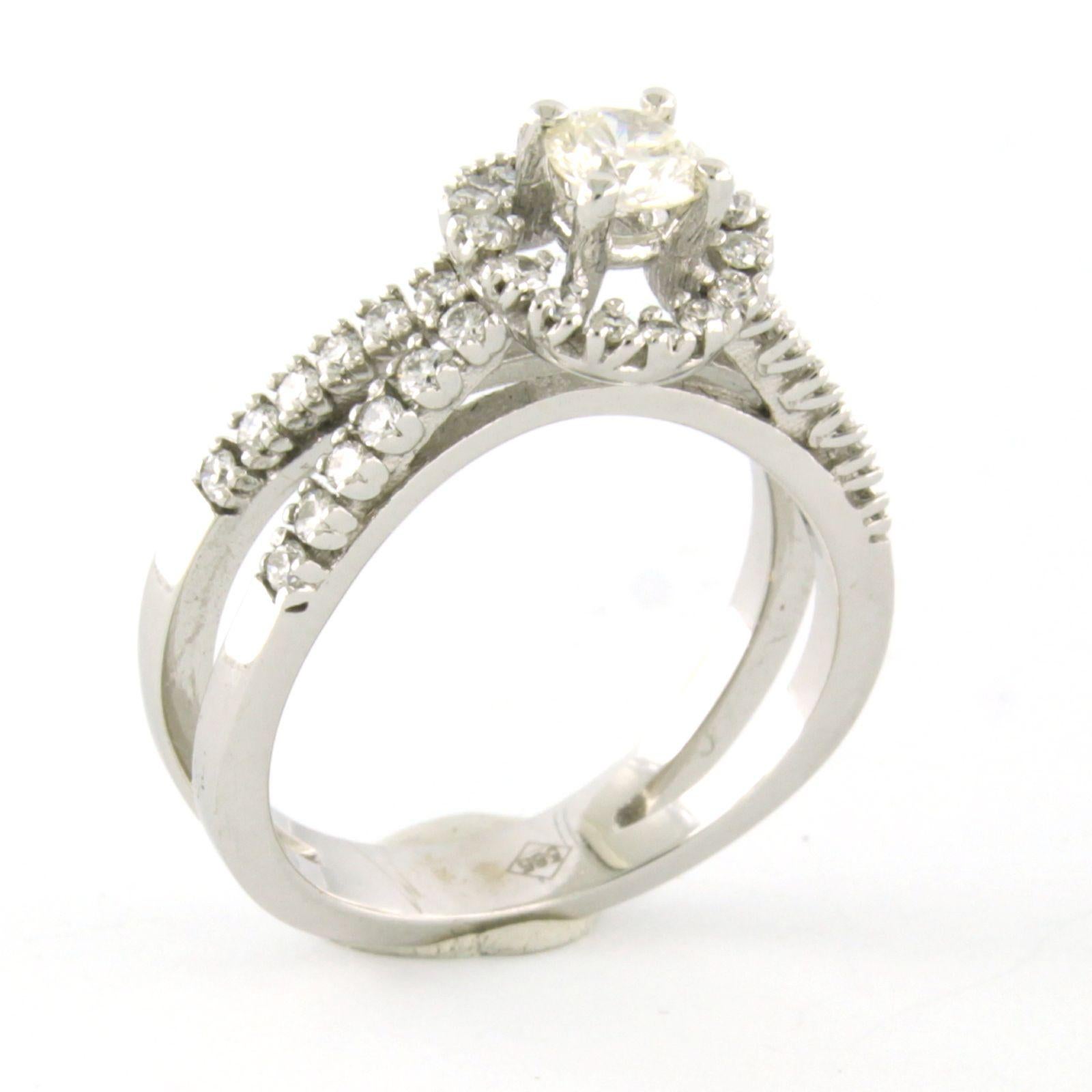 Ring mit Diamanten im Brillantschliff bis zu 0,81ct 14k Gold 5,0 Gramm im Angebot 1