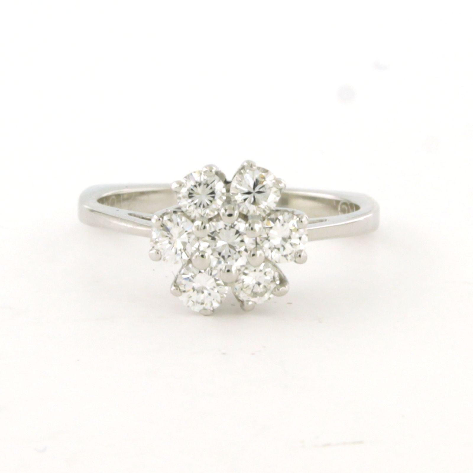 Ring mit Diamanten im Brillantschliff bis zu 0,84ct 18k Weißgold 4,3 Gramm im Angebot 2