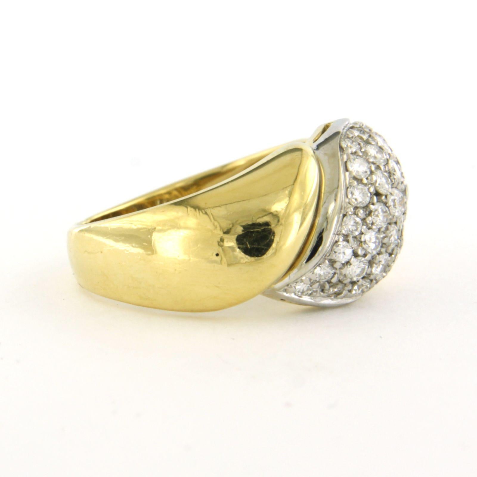 Anillo con diamantes talla brillante de hasta 0,90 ct Oro de 18k 7,2 gramos Corte brillante en venta