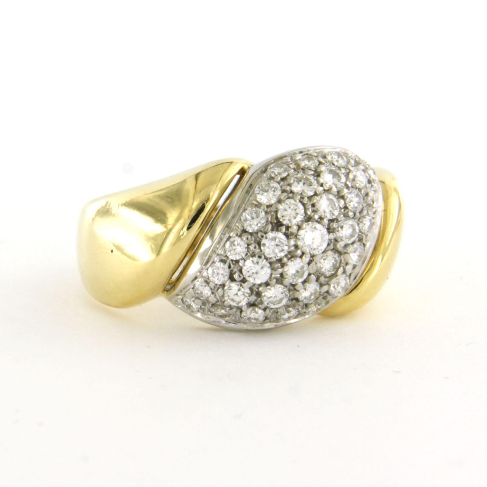 Anillo con diamantes talla brillante de hasta 0,90 ct Oro de 18k 7,2 gramos en Excelente estado para la venta en The Hague, ZH