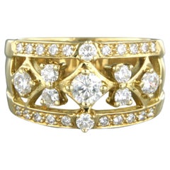 Anillo con diamantes talla brillante de hasta 0,90ct Oro amarillo de 18k