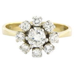Anello con diamanti a taglio brillante fino a 0,93ct in oro 14k da 4,2 grammi
