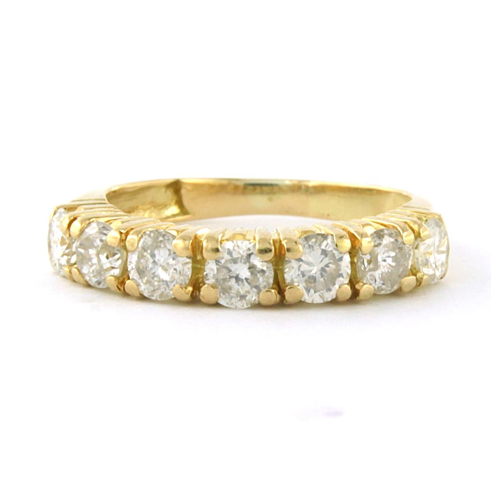 Ring with brilliant cut diamonds up to 0.97ct 18k yellow gold 3.0 grams