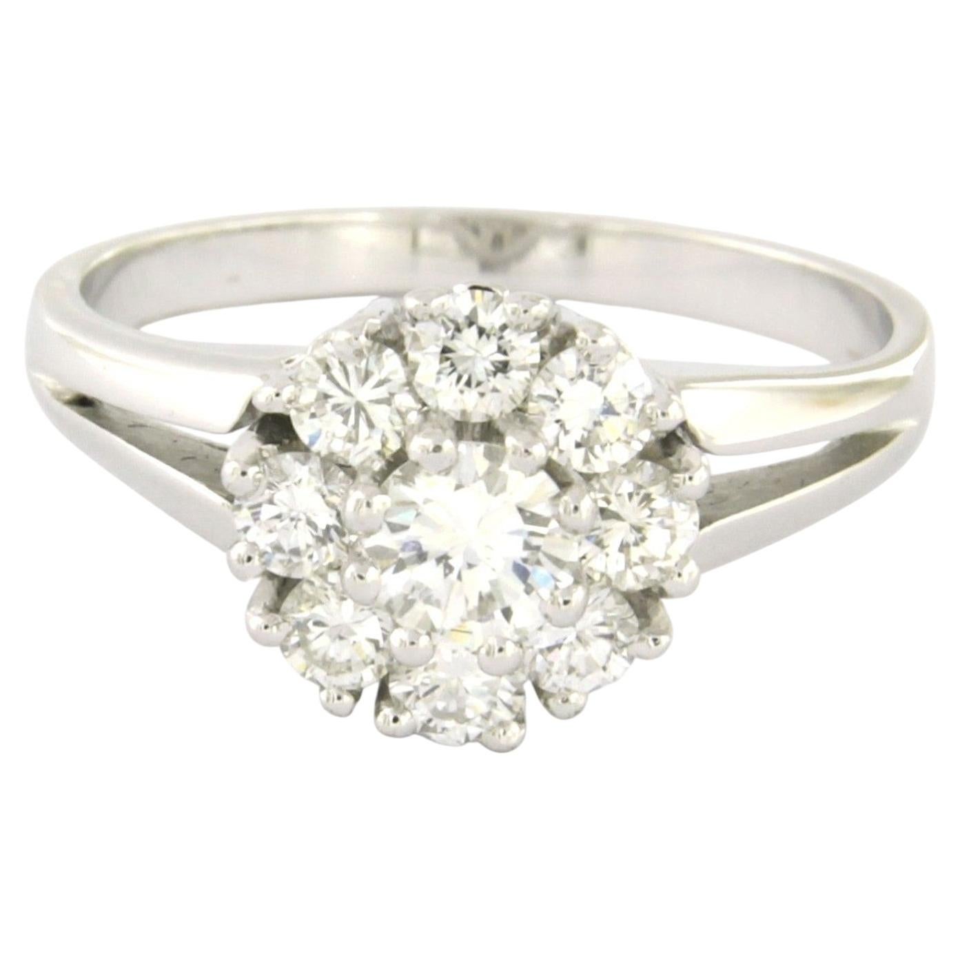 Anello con diamanti taglio brillante fino a 1,00ct Oro 14k 5,6 grammi in vendita