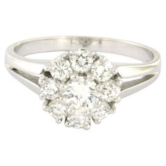 Ring with brilliant cut diamonds up to 1.00ct 14k gold 5.6 grams