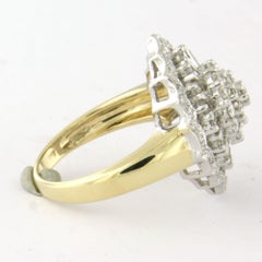 ring with brilliant cut diamonds up to 1.00ct 14k gold 8.1 grams