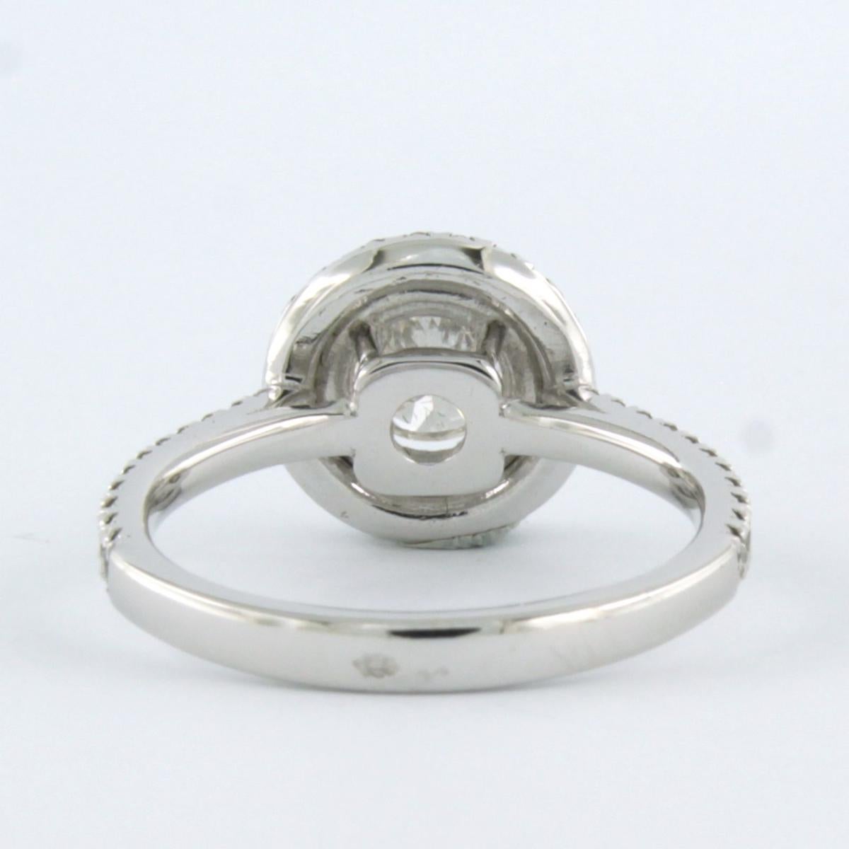 Anello con diamanti taglio brillante fino a 1,00ct Oro bianco 14k 3,7 grammi In condizioni Nuovo in vendita a The Hague, ZH