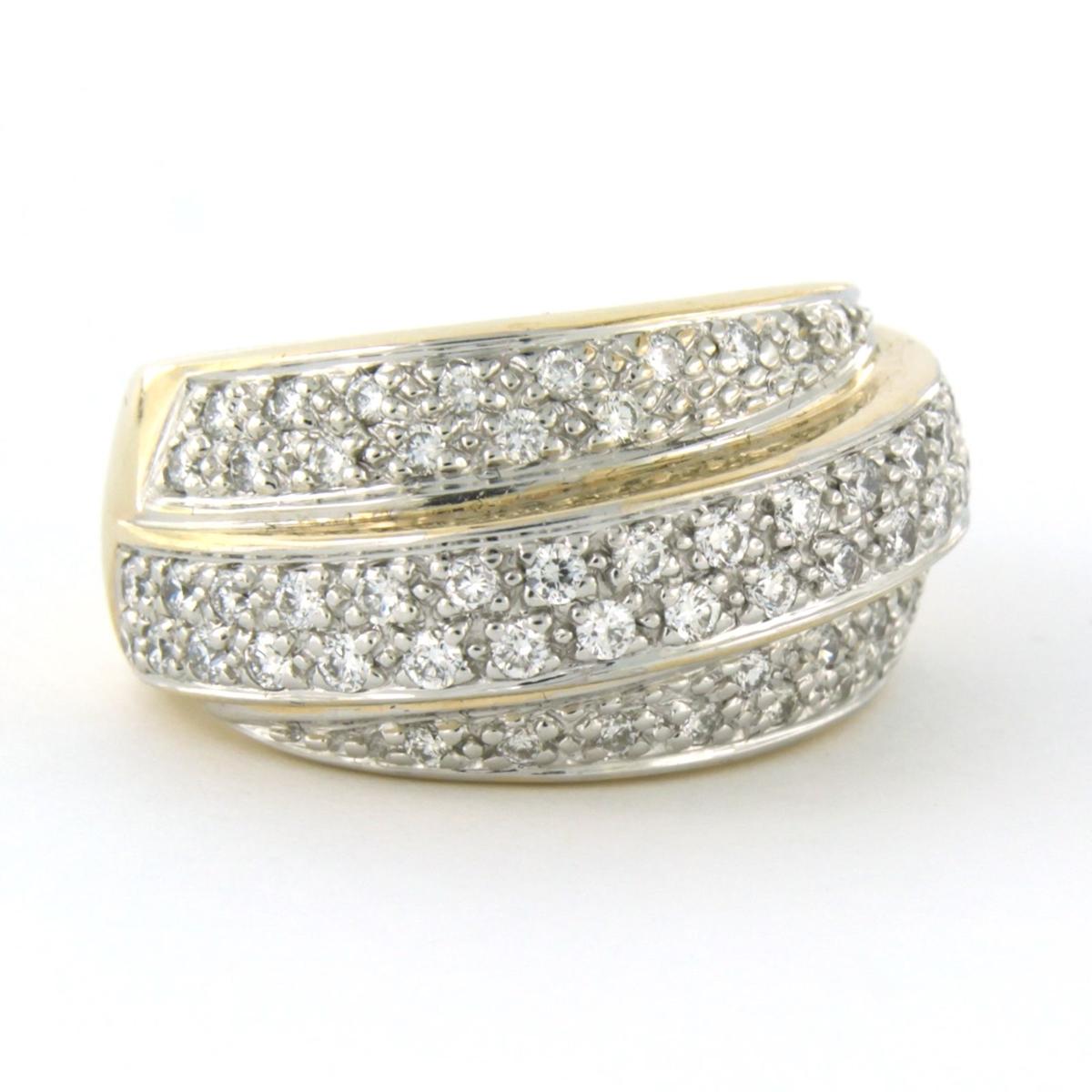 Ring mit Diamanten im Brillantschliff bis zu 1,00ct 18k Bicolor Gold 12,8 Gramm im Angebot 1