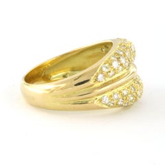 Ring with brilliant cut diamonds up to 1.00ct 18k yellow gold 7.3 grams