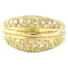 Anello con diamanti taglio brillante fino a 1,00ct Oro giallo 18k 7,3 grammi