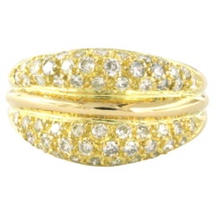 Bague avec diamants taille brillant jusqu'à 1,00ct - 7,4 grammes - or jaune 18k