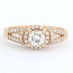Ring with brilliant cut diamonds up to 1.02ct 14k gold 3.5 grams