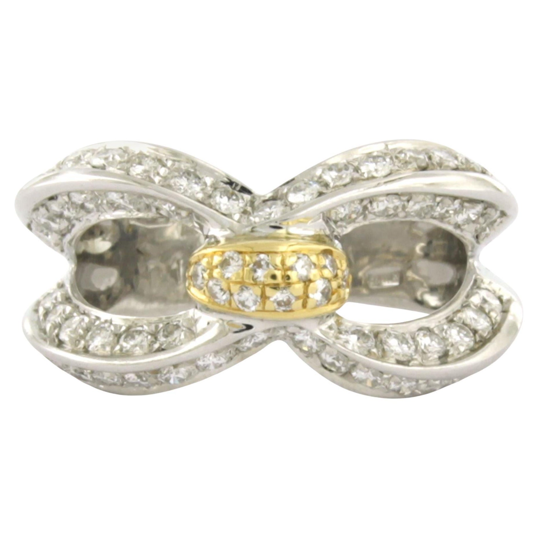 Anello con diamanti taglio brillante fino a 1,06ct in oro 18k 8,1 grammi