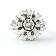 Ring with brilliant cut diamonds up to 1.15ct 14k gold 6.3 grams