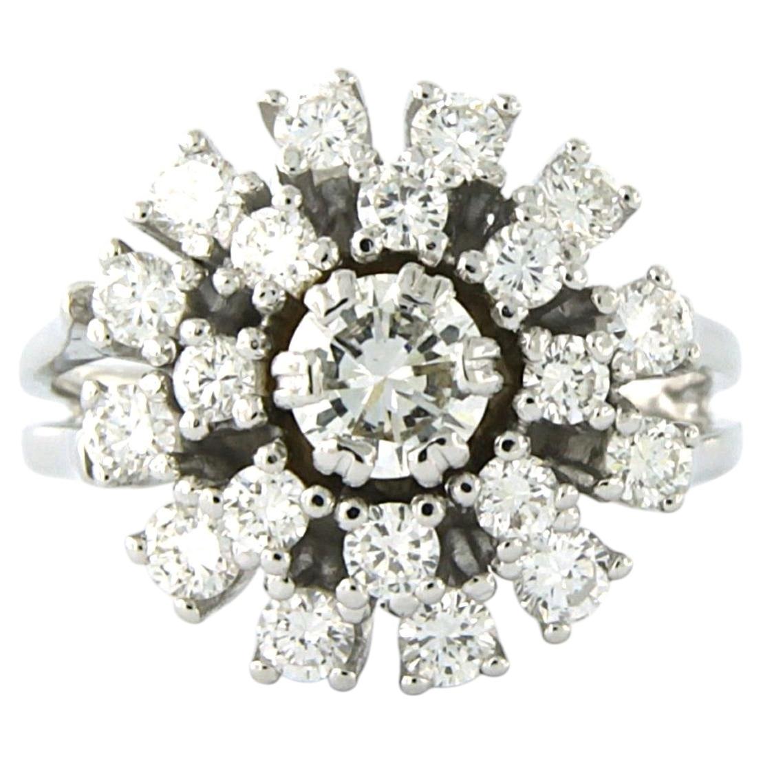 Ring with brilliant cut diamonds up to 1.15ct 14k gold 6.3 grams