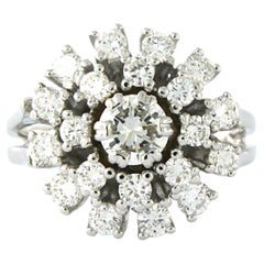 Ring with brilliant cut diamonds up to 1.15ct 14k gold 6.3 grams