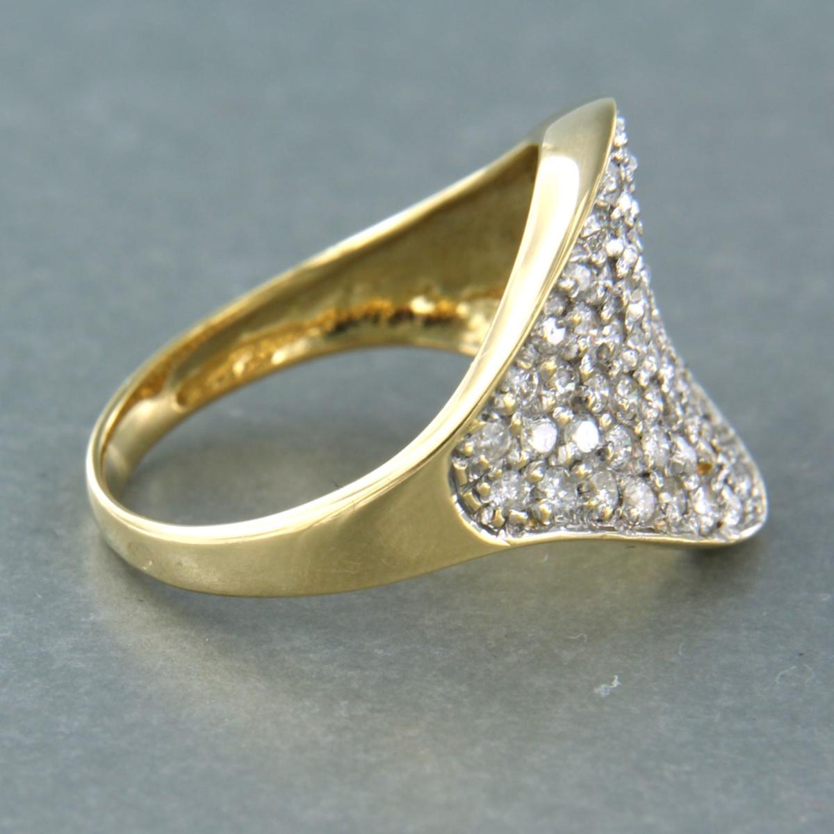 Anello con diamanti taglio brillante fino a 1,17ct 5,2 grammi d'oro 18k In condizioni ottime in vendita a The Hague, ZH