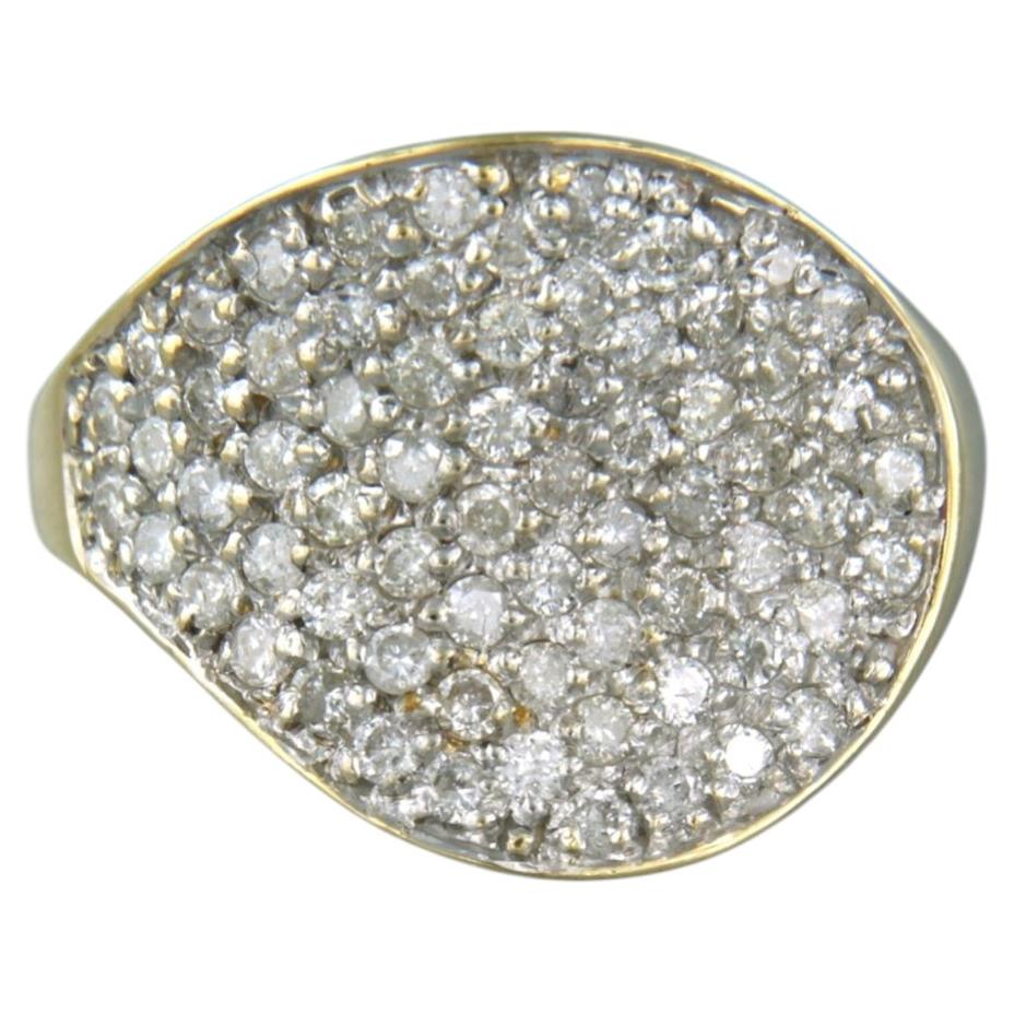 Ring mit Diamanten im Brillantschliff bis zu 1,17ct 5,2 Gramm 18k Gold
