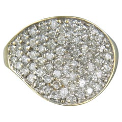 Ring with brilliant cut diamonds up to 1.17ct 5.2 grams 18k gold
