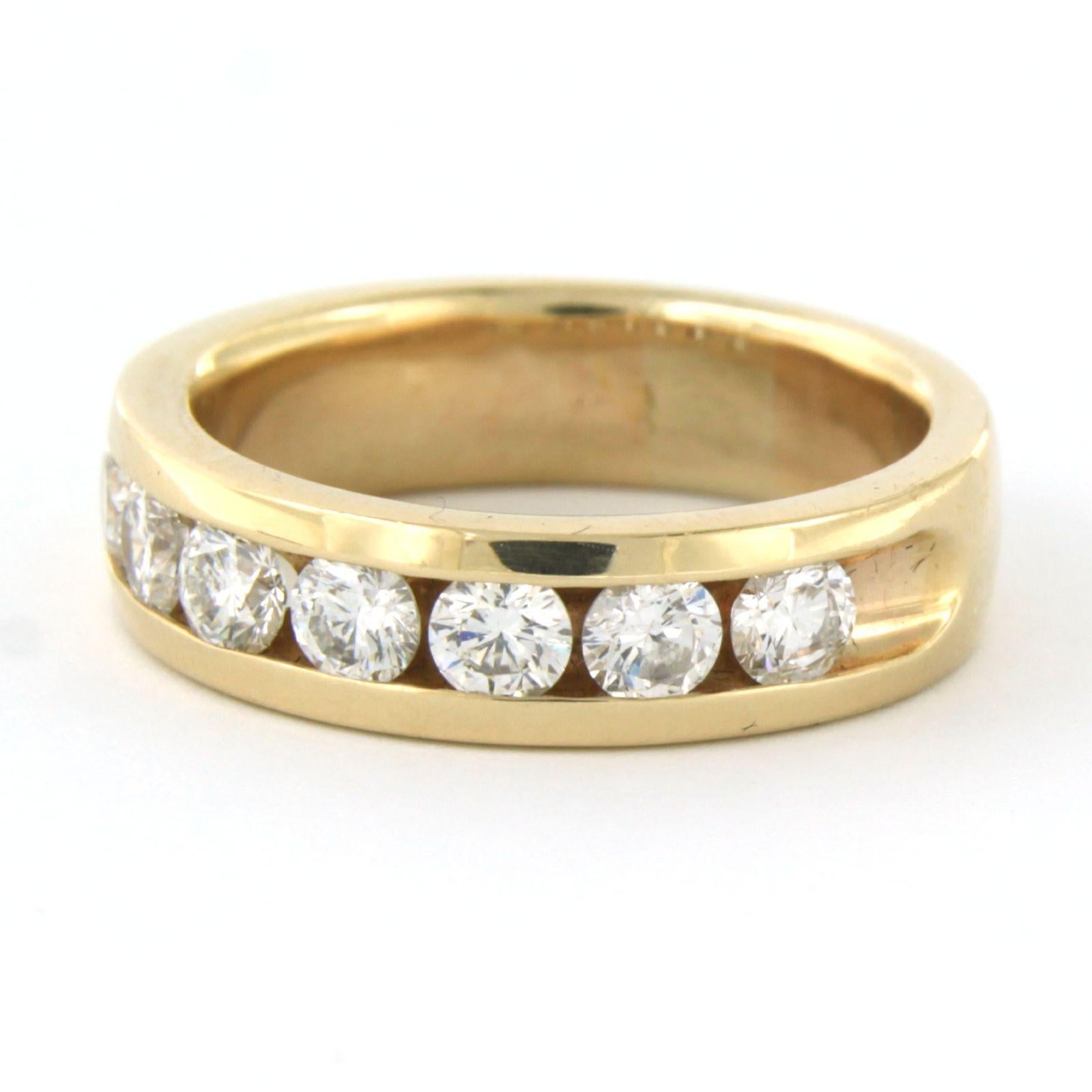Anello con diamanti taglio brillante fino a 1,20ct in oro 14k da 8,1 grammi In condizioni ottime in vendita a The Hague, ZH