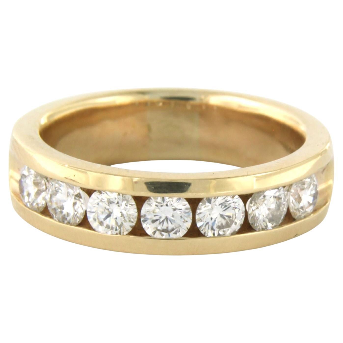 Anello con diamanti taglio brillante fino a 1,20ct in oro 14k da 8,1 grammi in vendita