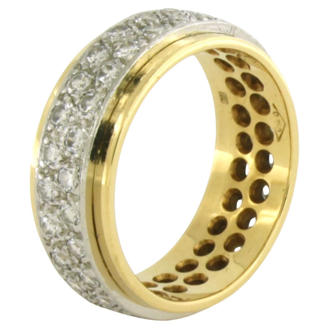 Anello con diamanti taglio brillante fino a 1,20ct in oro 18k 9,0 grammi