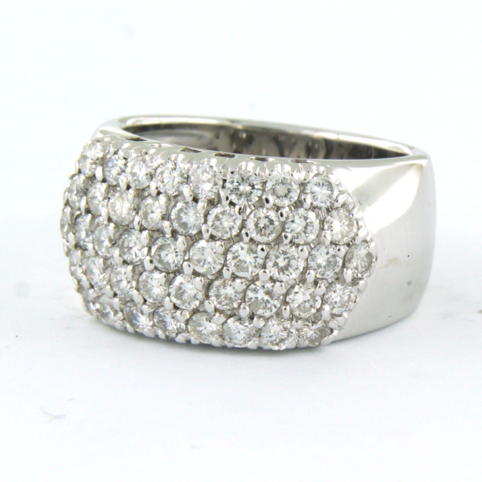 Ring mit Diamanten im Brillantschliff bis zu 1,20ct - 18k Weißgold - 9,1 Gramm (Moderne) im Angebot