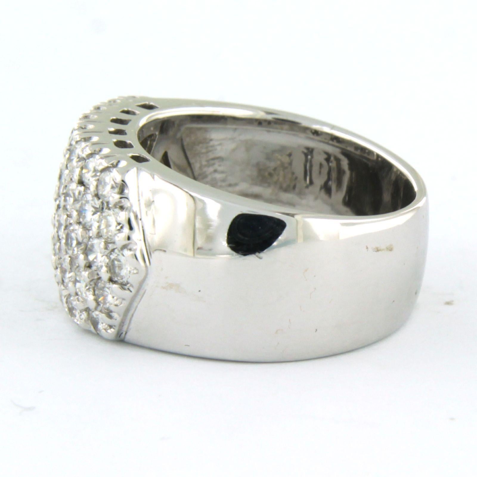 Ring mit Diamanten im Brillantschliff bis zu 1,20ct - 18k Weißgold - 9,1 Gramm im Angebot 1