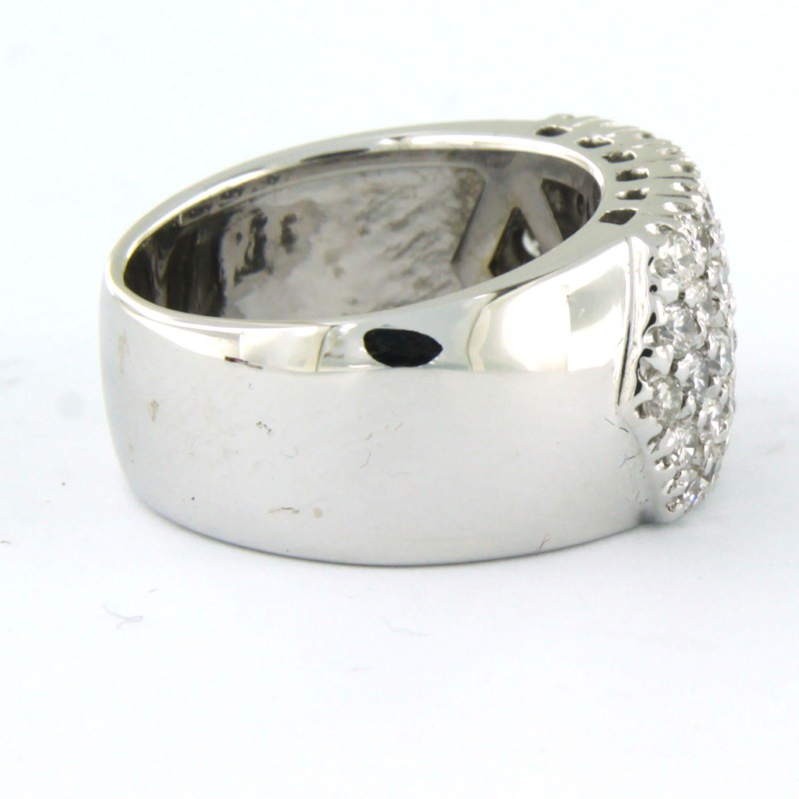 Ring mit Diamanten im Brillantschliff bis zu 1,20ct - 18k Weißgold - 9,1 Gramm im Angebot 2