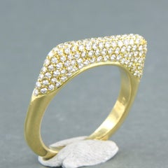 Anello con diamanti taglio brillante fino a 1,20ct in oro giallo 18k 8,1 grammi