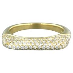 Anello con diamanti taglio brillante fino a 1,20ct in oro giallo 18k 8,1 grammi