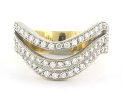 Ring with brilliant cut diamonds up to 1.30ct 18k gold 9.3 grams