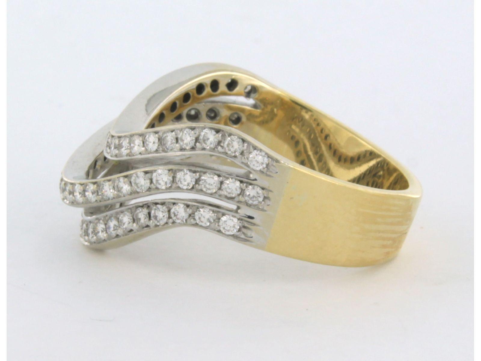 Ring mit Diamanten im Brillantschliff bis zu 1,30ct 18k Gold 9,3 Gramm im Zustand „Hervorragend“ im Angebot in The Hague, ZH